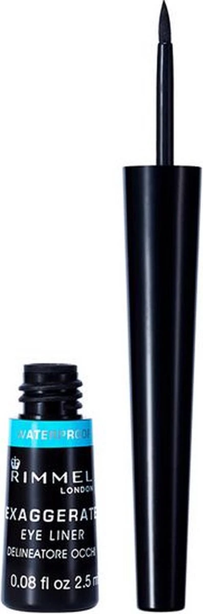 Rimmel London Rimmel Exaggerate Waterproof - Zwart - Eyeliner 4 Rimmel London Rimmel Exaggerate Waterproof - Zwart - Eyeliner - Afbeelding 2