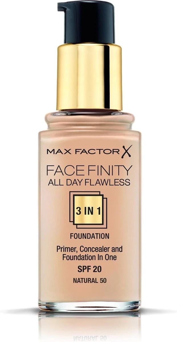 Max Factor Facefinity All Day Flawless 3-in-1 Liquid Foundation - 050 Natural 14 Max Factor Facefinity All Day Flawless 3-in-1 Liquid Foundation - 050 Natural - Afbeelding 12