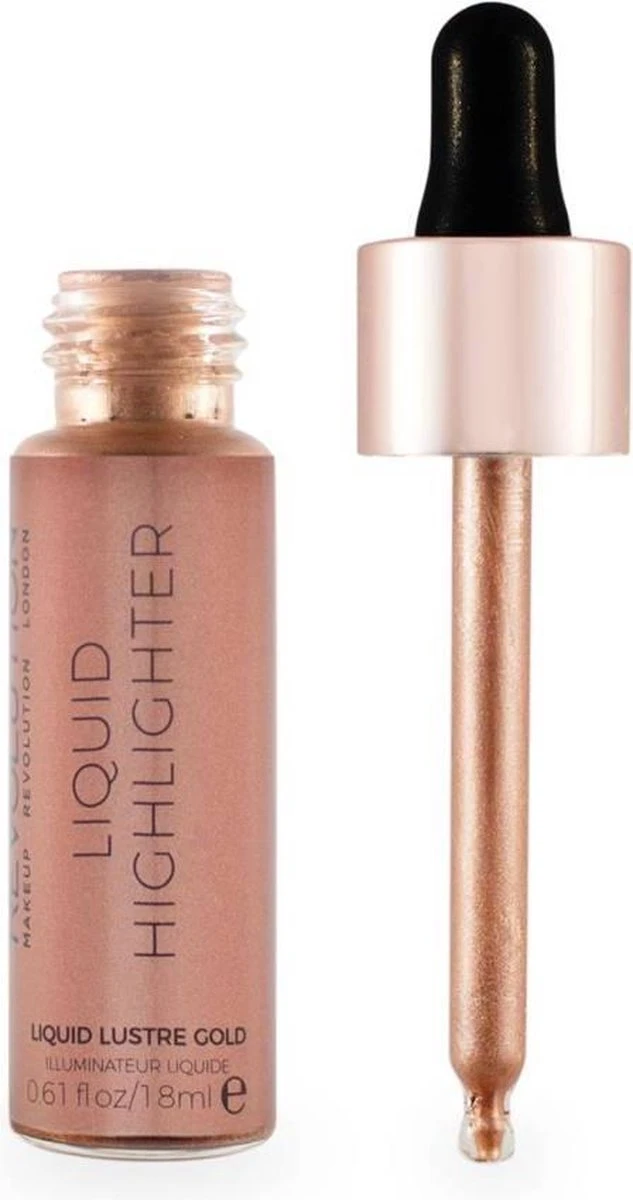 Makeup Revolution - Liquid Highlighter V4 Rozświetlacz W Płynie Lustre Gol 18ml 3 Makeup Revolution - Liquid Highlighter V4 Rozświetlacz W Płynie Lustre Gol 18ml
