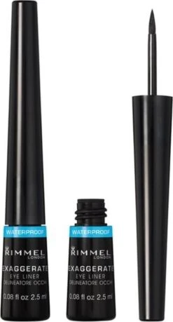 Rimmel London Rimmel Exaggerate Waterproof - Zwart - Eyeliner 14 Rimmel London Rimmel Exaggerate Waterproof - Zwart - Eyeliner -Modecosmetica Winkel 646x1200 1