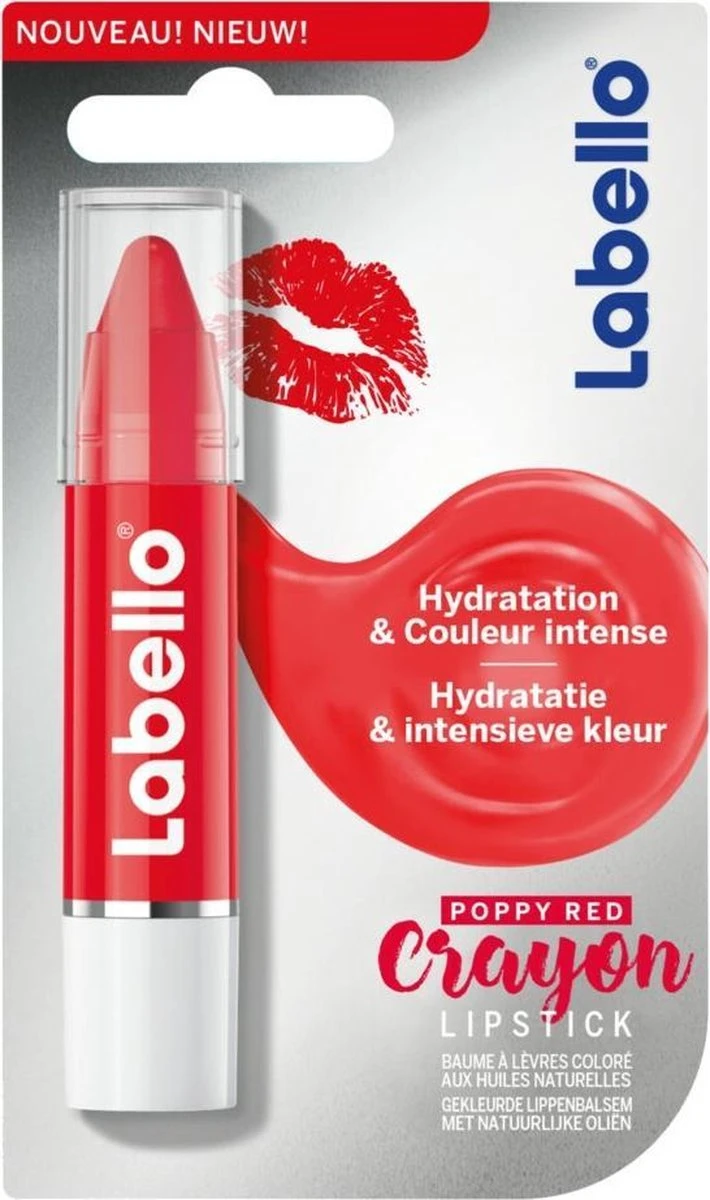 Labello Crayon Lipstick Poppy Red 3 Labello Crayon Lipstick Poppy Red