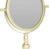 Merkloos Make-up Spiegel/ Scheerspiegel Op Voet - Goudkleurig - 25 X 10 X 33 Cm -Modecosmetica Winkel 752x1200 1