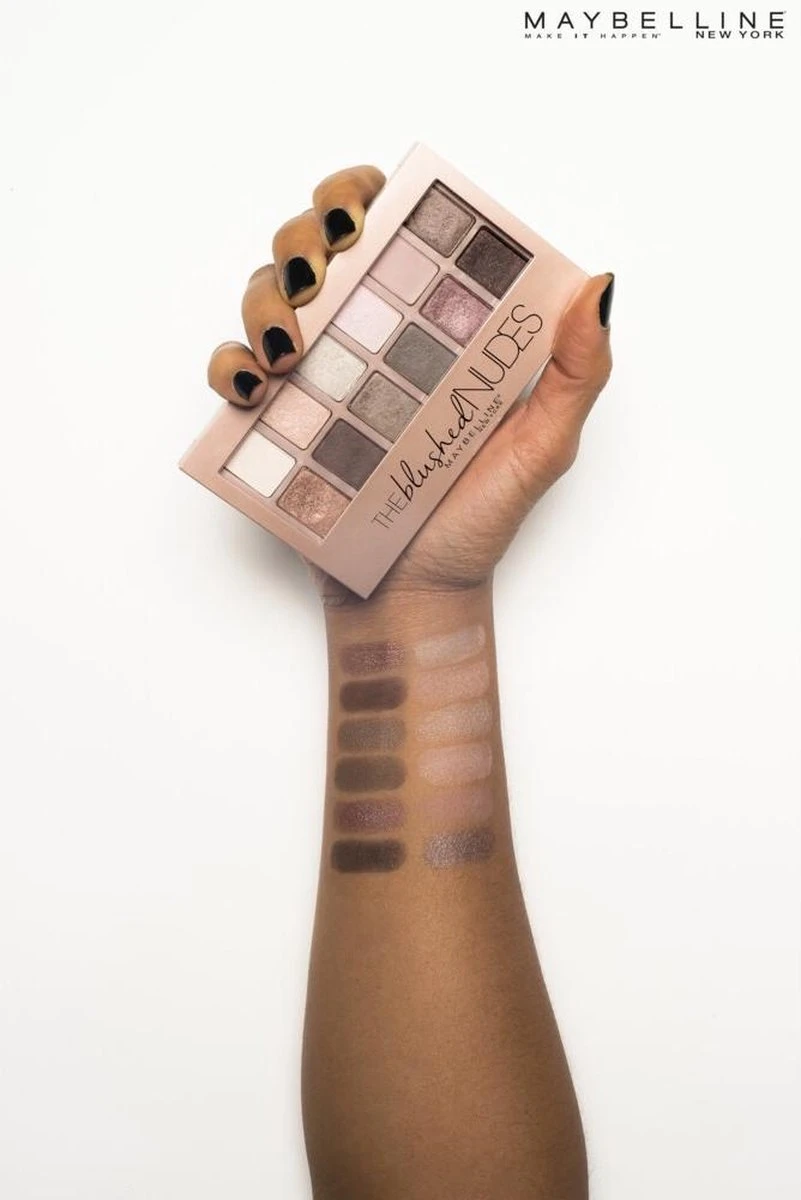 Maybelline The Blushed Nudes OogschaduwPalette - 12 Roze Nude Tinten 6 Maybelline The Blushed Nudes OogschaduwPalette - 12 Roze Nude Tinten - Afbeelding 4