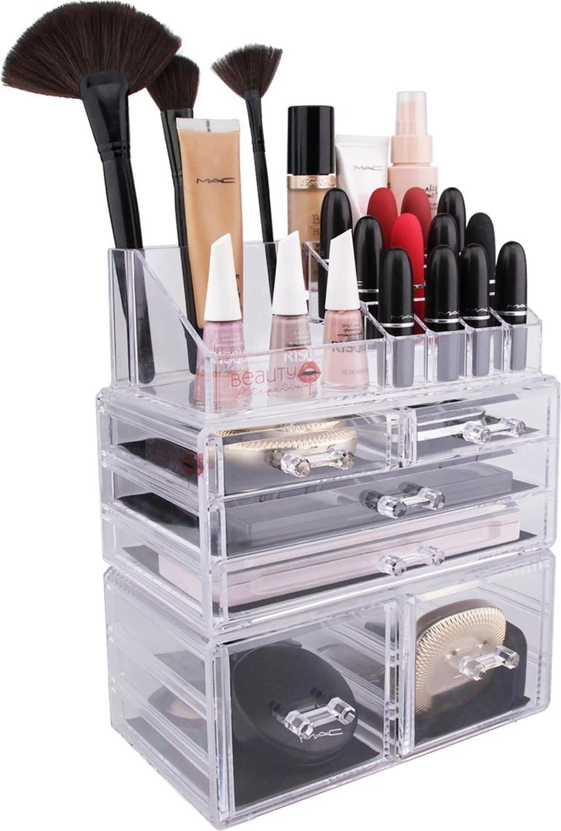 Beauty Attraction Make Up Organizer – Opbergdoos – Nagellak – Organizer 22 X 2,12 X 5,8 CM – 24 X 15 X 11 CM – Transparant 5 Beauty Attraction Make Up Organizer – Opbergdoos – Nagellak – Organizer 22 X 2,12 X 5,8 CM – 24 X 15 X 11 CM – Transparant - Afbeelding 3
