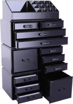 Confibel XXL Acryl Make-up Cosmetica Organizer - Verstelbare Lades - Sieraden/Make-up/Cosmetica Organizer - 11 Compartimenten - Zwart 30 Confibel XXL Acryl Make-up Cosmetica Organizer - Verstelbare Lades - Sieraden/Make-up/Cosmetica Organizer - 11 Compartimenten - Zwart -Modecosmetica Winkel 847x1200 1