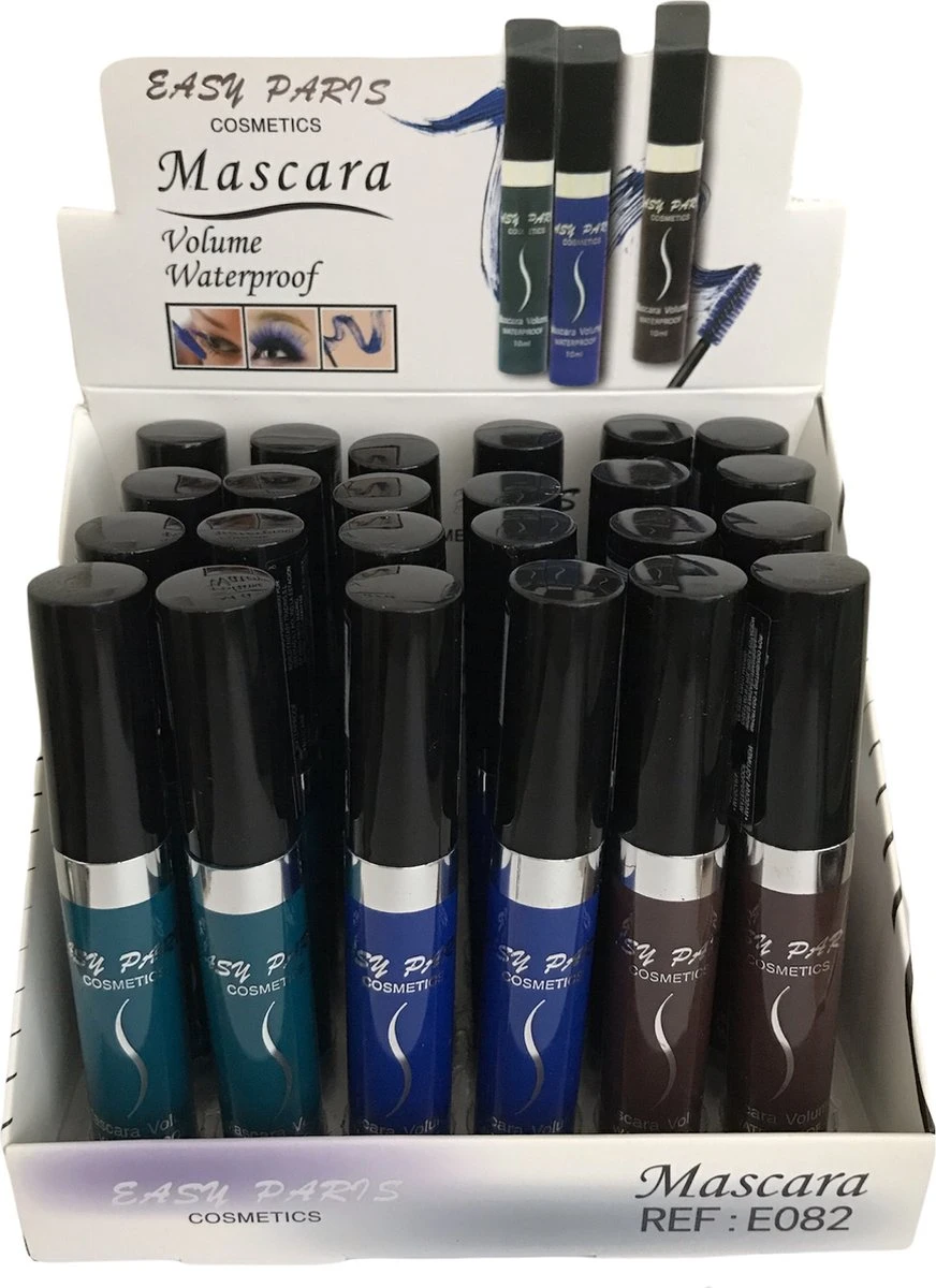 Easy Paris - Mascara Volume Waterproof - Blauw - 1 Flesje Met 10 Ml. Inhoud - Nummer 01 4 Easy Paris - Mascara Volume Waterproof - Blauw - 1 Flesje Met 10 Ml. Inhoud - Nummer 01 - Afbeelding 2