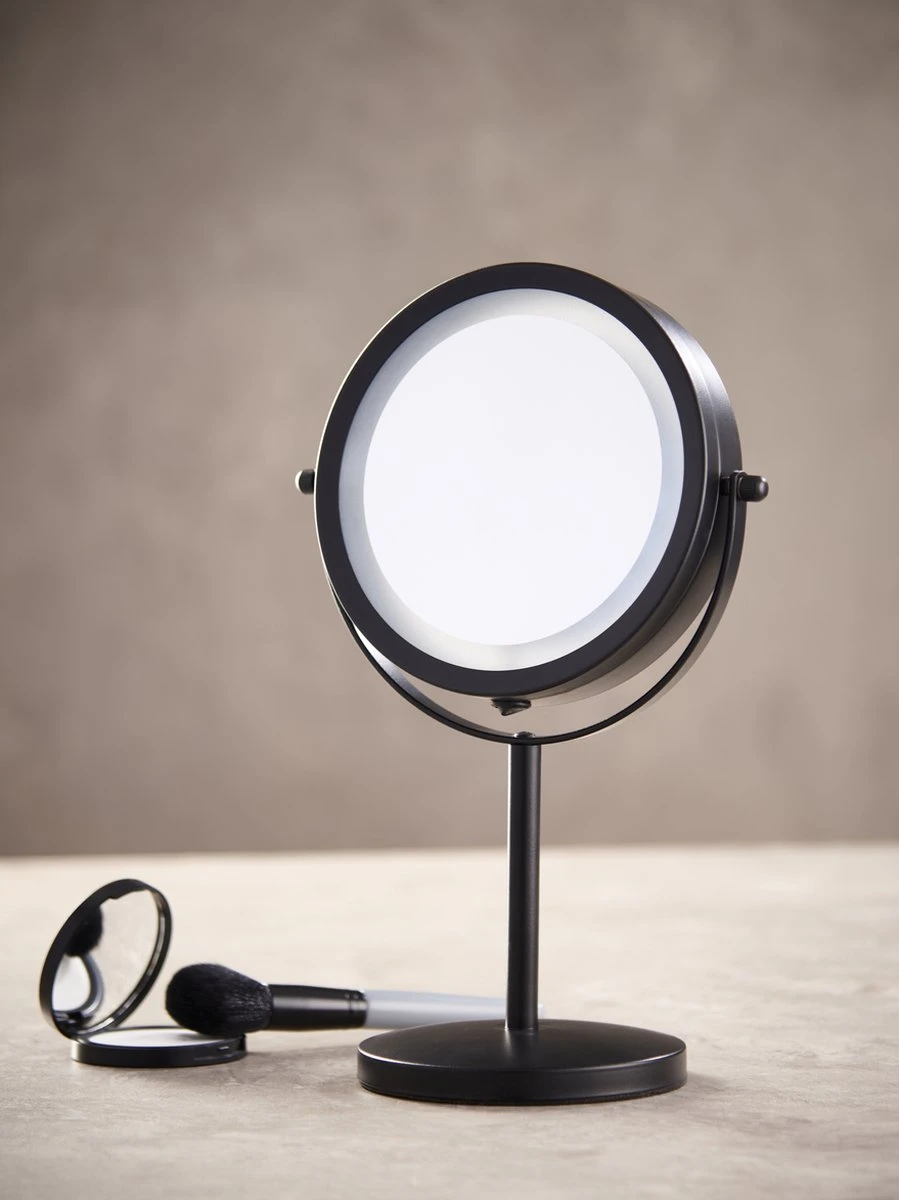 DAY Make-up Spiegel Met Verlichting - LED - 360° Draaibaar - Dubbelzijdig - 5x Vergroting - Scheerspiegel 4 DAY Make-up Spiegel Met Verlichting - LED - 360° Draaibaar - Dubbelzijdig - 5x Vergroting - Scheerspiegel - Afbeelding 2