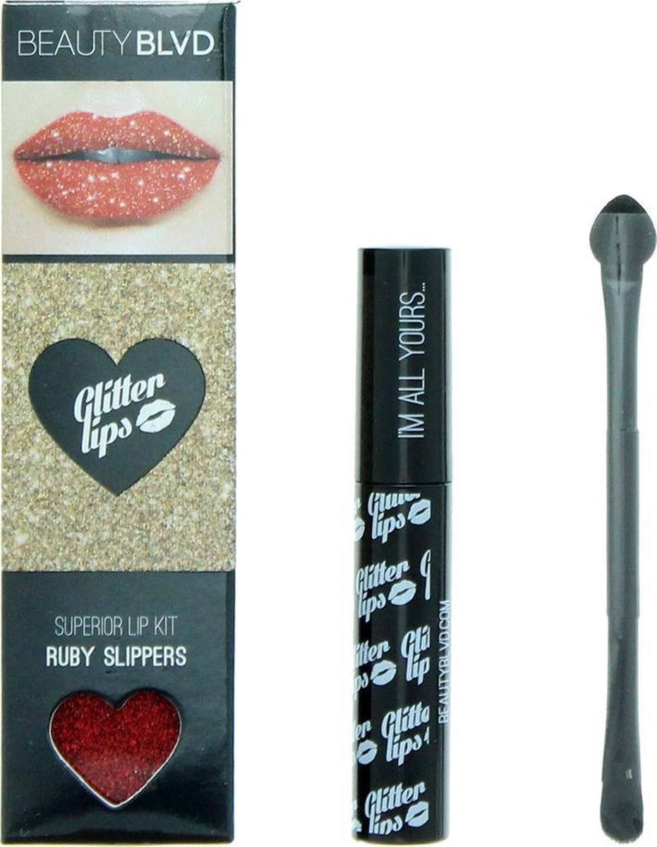 Beauty Blvd Glitter Lips Ruby Slippers 3 Piece Gift Set: Gloss Bond 3.5ml - Glitter 3g - Lip Brush 3 Beauty Blvd Glitter Lips Ruby Slippers 3 Piece Gift Set: Gloss Bond 3.5ml - Glitter 3g - Lip Brush