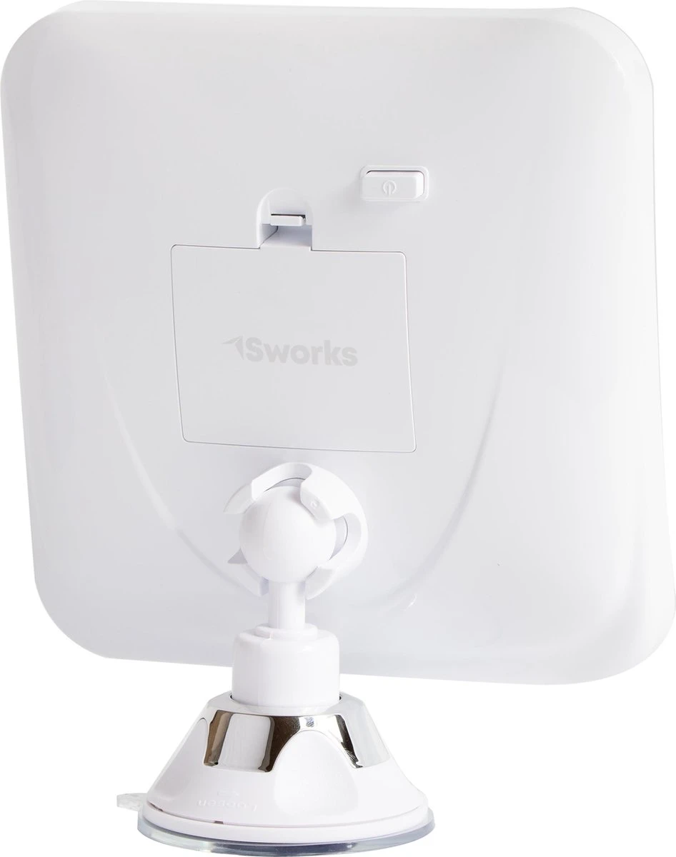 Vergroot Make Up En Scheer Spiegel Met LED Verlichting Vierkant - 10x Vegroting En Natuurlijk Licht Voor Cosmetica/Scheren/Epileren - 360° Graden Verstelbare Zuignap En Wandbevestiging 9 Vergroot Make Up En Scheer Spiegel Met LED Verlichting Vierkant - 10x Vegroting En Natuurlijk Licht Voor Cosmetica/Scheren/Epileren - 360° Graden Verstelbare Zuignap En Wandbevestiging - Afbeelding 7