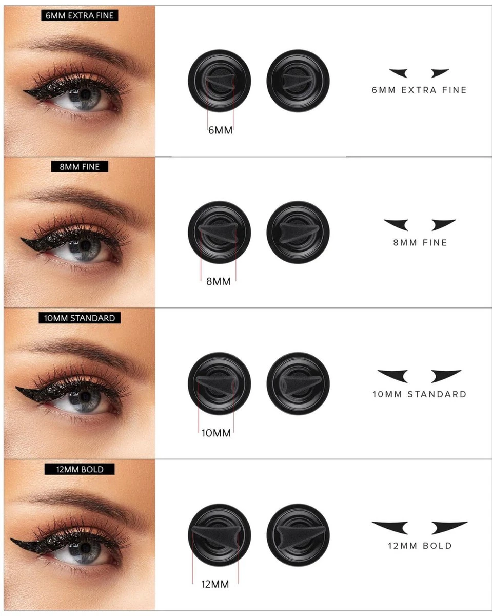 MARBL. Cosmetics - Easy Wing - Eyeliner Stempel - 8mm - Waterproof - Vlekproof - Vegan - Dierproefvrij 12 MARBL. Cosmetics - Easy Wing - Eyeliner Stempel - 8mm - Waterproof - Vlekproof - Vegan - Dierproefvrij - Afbeelding 10
