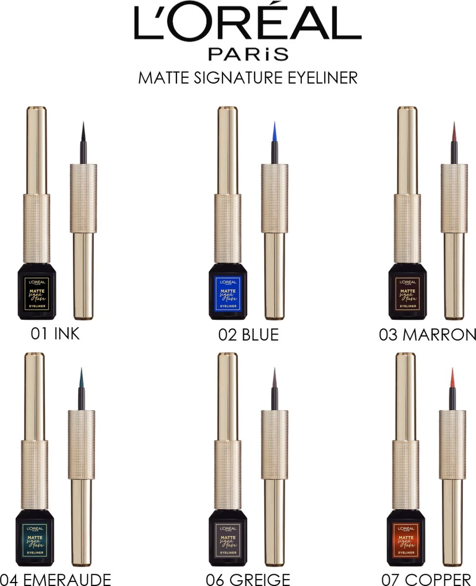 L'Oréal Paris Matte Signature Eyeliner Van Superliner – Matte Liquid Eyeliner – Waterproof - 07 Copper – Bruin 9 L'Oréal Paris Matte Signature Eyeliner Van Superliner – Matte Liquid Eyeliner – Waterproof - 07 Copper – Bruin - Afbeelding 7